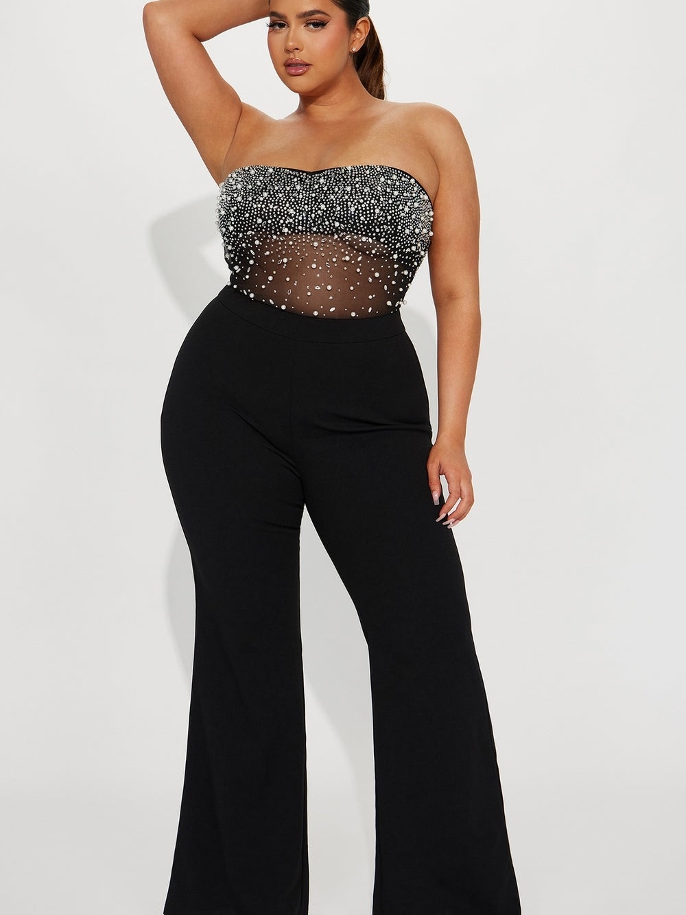Fashion Nova Dream Girl Embellished Jumpsuit